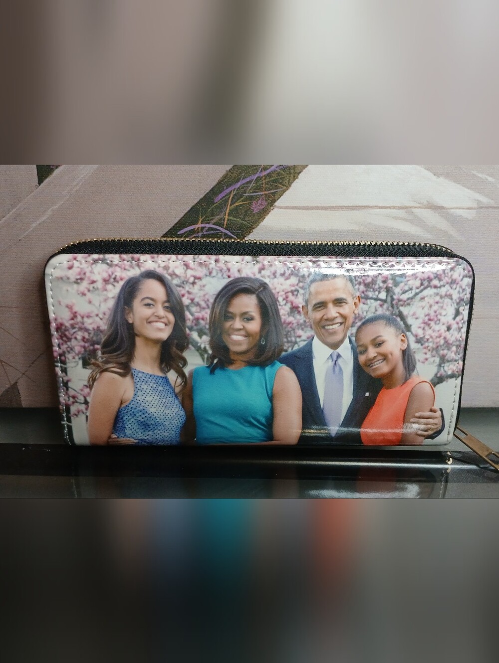Personalized Printed Zip-Around Wallet in Multi-Color